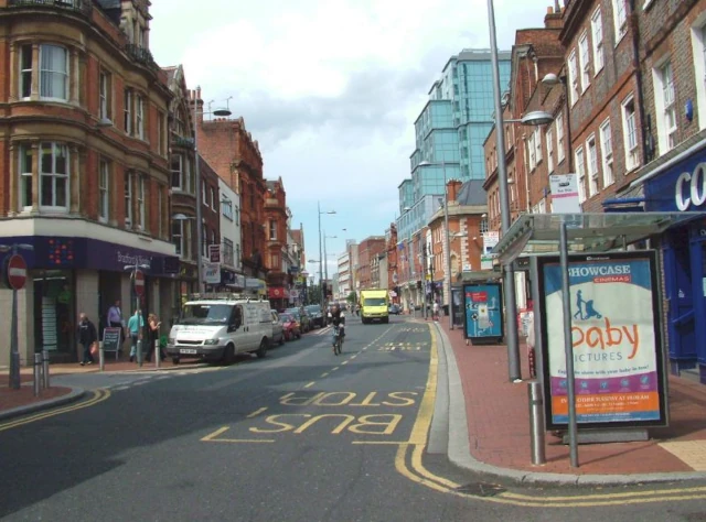 Friar Street in Reading, Berkshire, UK