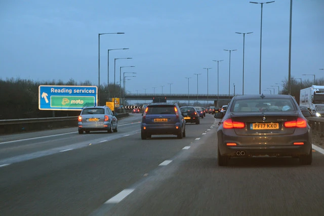 M4 motorway at Reading Services in West Berkshire