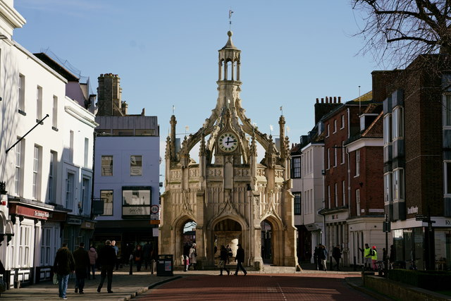 Chichester Cross at the West Street and East Street junction in the city centre