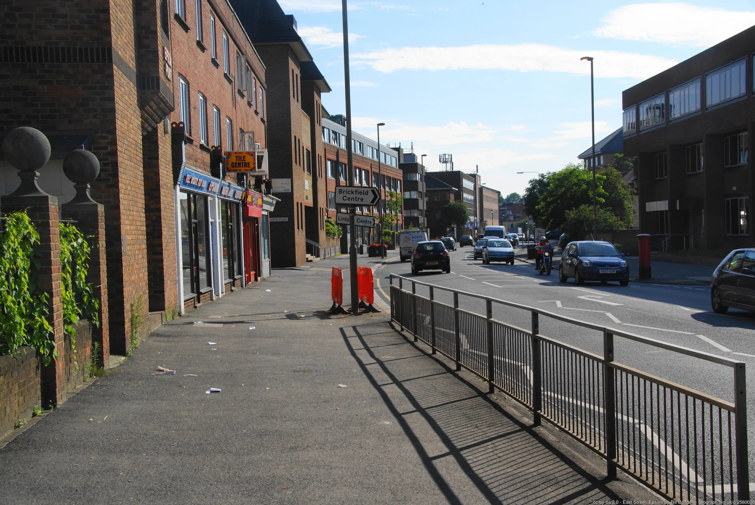 The A24 northbound, Epsom