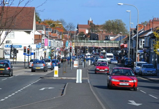 Narborough Road in Leicester. UK