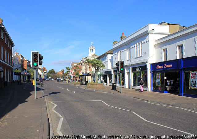 Christchurch high street, Dorset