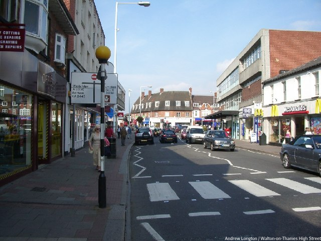 A main road in Walton-on-Thames