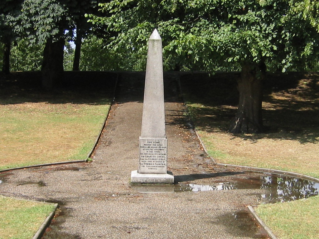 A monument at Colchester castle