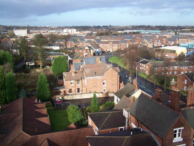 Tipton, viewed from a church tower.