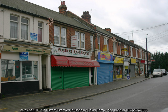 Stanford-le-Hope street with shops