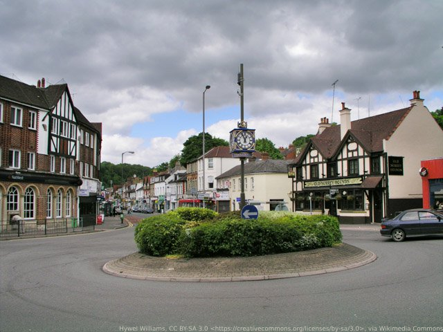 Caterham roundabout in Surrey
