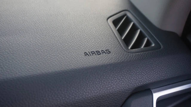 Car airbag cover on the dashboard