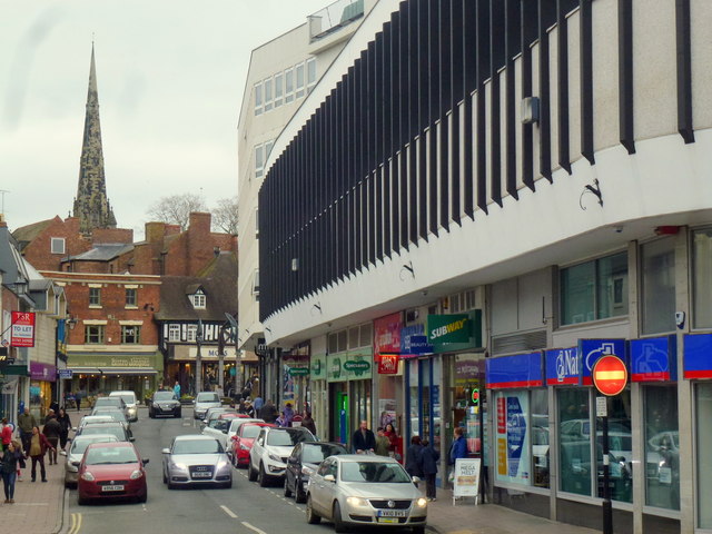 Claremont Street in Shrewsbury town centre, Shropshire