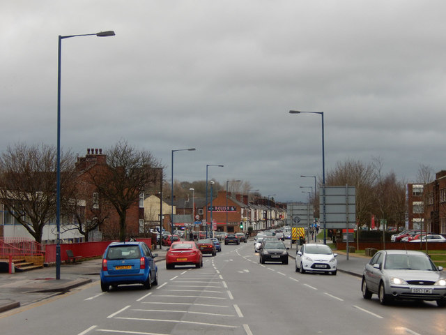 Leek Road in Stoke-on-Trent, Staffordshire