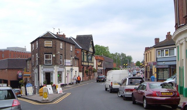Liverpool Road in Newcastle Under Lyme, Staffordshire