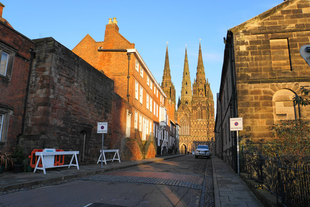 The Close with a view of Lichfield Cathedral, Lichfield, Staffordshire