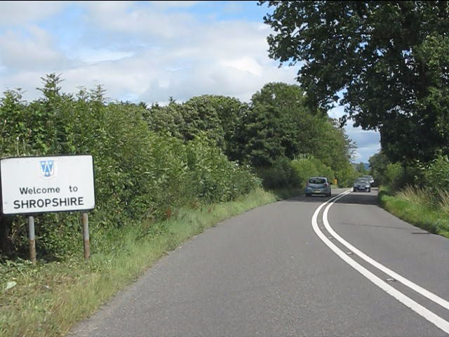 Welcome to Shropshire road sign