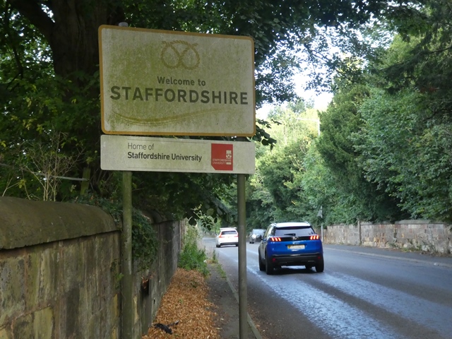 Welcome to Staffordshire road sign