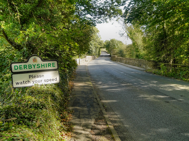 Derbyshire road sign
