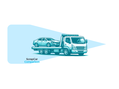 how to scrap a car article logo with a scrap car on a tow lorry