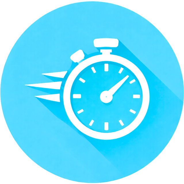 Stopwatch on blue background